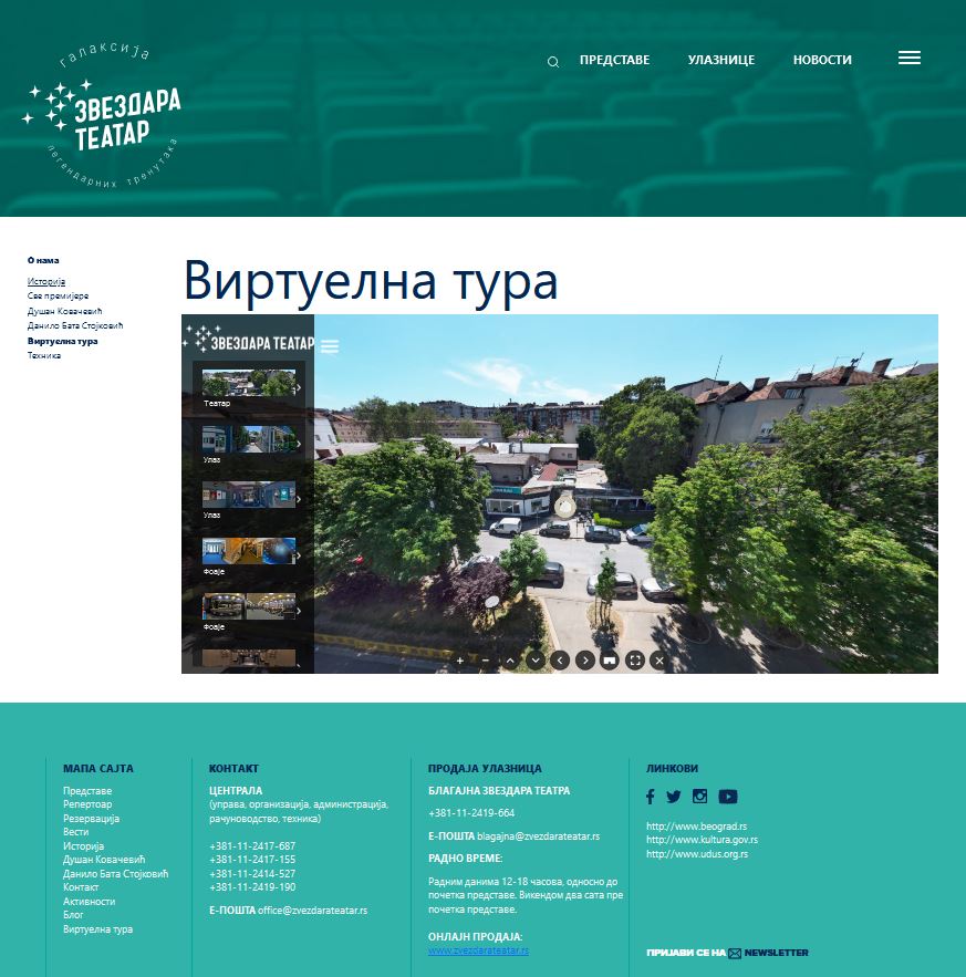 virtuelna tura zvezdara teatra